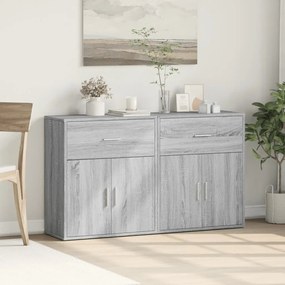 vidaXL Aparadores 2 pcs 60x31x70 cm derivados madeira cinzento sonoma