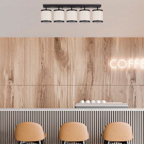 Candeeiro de Teto Way – Preto/Branco – 84 x 20 x 21 cm