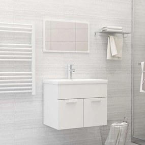2 pcs conjunto móveis casa de banho derivados de madeira branco