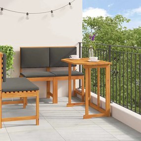 Conjunto de Jantar de Jardim em 4 Peças com Almofadas em Madeira de Acácia