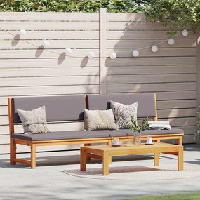 vidaXL Espreguiçadeira com almofada Castanho 200 x 57 x 75cm