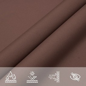 Para-sol estilo vela tecido oxford triangular 6x6x6 m castanho