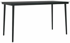 Conjunto de Jantar para Jardim com 5 Peças em Cinza com Rattan Sintéti