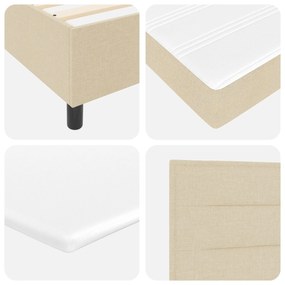 Cama Box com Colchão Creme 90x200 cm Tecido