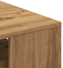 Mesa centro 102x55x43cm derivados de madeira carvalho artisiano