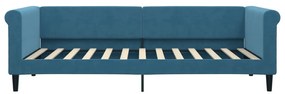 Sofá-cama 90x200 cm veludo azul