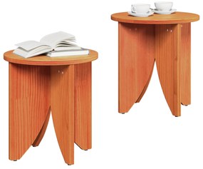Conjunto de Mesas de Café 2 pcs Castanho-mel