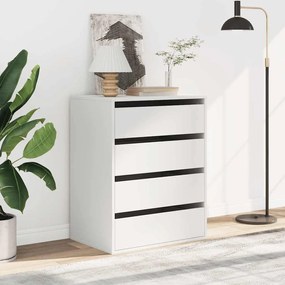 Cómoda com 4 Gavetas - 60x41x76 cm - derivados de madeira - branco