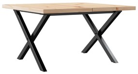 Mesa de centro estrutura em X 60x60x40,5 cm pinho/aço