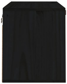 Armários de parede 60x30x35 cm pinho maciço preto