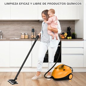 Máquina a vapor 2000 W 1,5 L Pressão 4 Bar com Fecho de Segurança para Crianças Laranja
