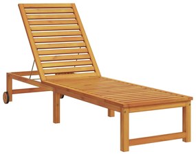 Espreguiçadeira com Mesa em Madeira Sólida de Acácia, vidaXL Espreguiç
