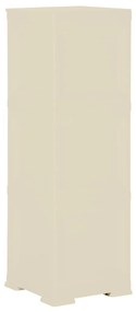 Armário de plástico 40x43x125 cm design de madeira branco nata