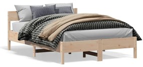 vidaXL Cama sem colchão 140x200 cm madeira de pinho maciça