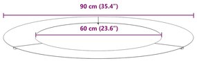 Vaso Antracite Antracite Metal Grande Vaso Redondo