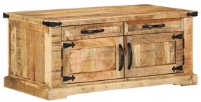 vidaXL Mesa de Centro 90x50x40 cm Madeira Maciça Rústica
