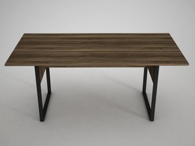 Mesa de Jantar "Lost" – 180x91x77.6 cm – Nogueira – Design Industrial