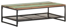 Mesa de centro 110x60x35 cm madeira recuperada maciça