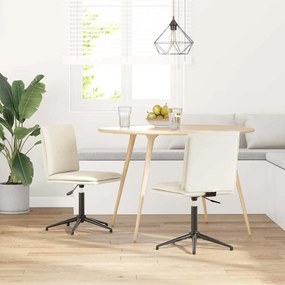 Cadeiras de jantar 2 pcs veludo cor creme
