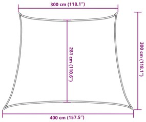 Para-sol estilo vela 160 g/m² 3/4x3 m PEAD verde-escuro