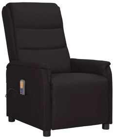 vidaXL Poltrona de massagens couro artificial preto