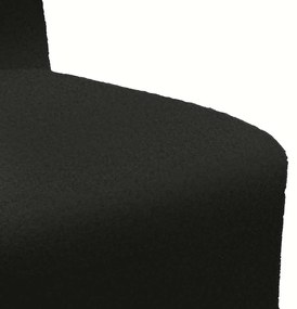 Poltrona 55 cm tecido encaracolado tipo lã preto