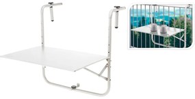 436290 ProGarden Mesa de varanda branco mate