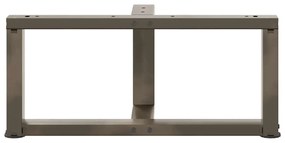 Pés para mesa de centro em forma de T, 2 peças, preto, 60x25x(30-31) c