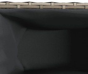 Floreira com 2 vasos 90x20x40 cm vime PE cinzento
