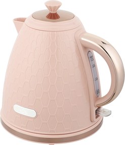 HOMCOM Chaleira Elétrica, 1,7L, Função de Fervura Rápida, 2,2kW, Sem Fios com Filtro Anti-calcário Removível, Rosa Claro | Aosom Portugal