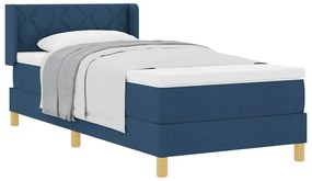 Cama Box com Colchão Azul, 100 x 200 cm, Tecido