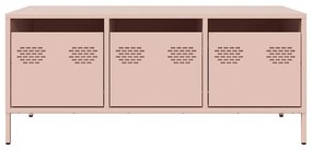Mesa de centro 101,5x50x43,5 cm aço laminado a frio rosa