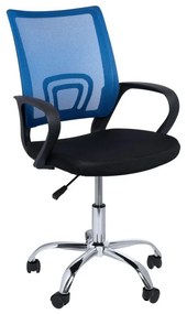 Conjunto Secretária Dek e Cadeira Midi Pro - Azul e Preto