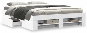 Estrutura de cama sem colchão 160x200 cm branco