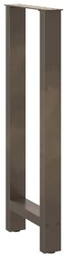 Pés de mesa de bar em aço natural, 2 peças, 50x (100-101) cm, aço