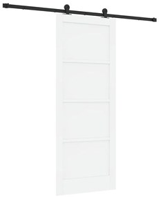 Porta Deslizante vidaXL com Conjunto de Hardware 'ORKDAL'Branca Madeir
