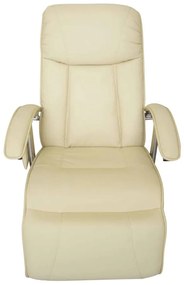 Cadeira de massagens couro artificial branco nata
