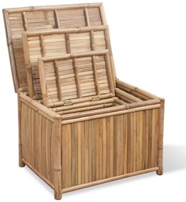 Conjunto 3 caixas de armazenamento de bambu