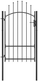 vidaXL Portão de jardim 1x2,2 m aço preto