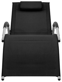 Espreguiçadeiras 2 pcs textilene preto e cinzento