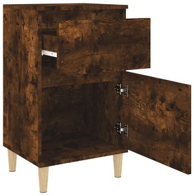 Mesa de cabeceira 40x35x70 cm cor carvalho fumado