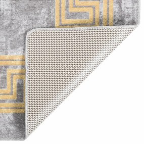 Tapete lavável antiderrapante 80x150 cm cinzento