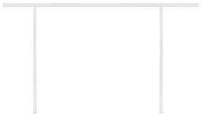 Toldo retrátil manual com postes 4x3,5 m antracite