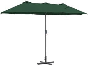 Guarda-sol de Jardim Verde 380 x 196 x 235 cm