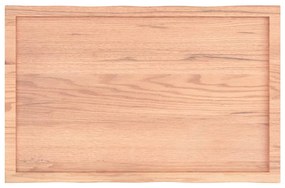 Tampo de mesa com bordas vivas carvalho tratado castanho-claro