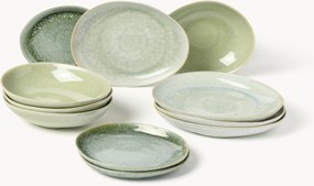 Conjunto de loiça artesanal de forma orgânica Macey, 4 pessoas, conjunto de 12
