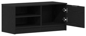Aparador de TV vidaXL Preto Carvalho 80x35x36,5 cm Madeira Engenharia