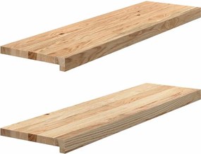vidaXL Soleiras da janela 2 pcs 90x30x2 cm carvalho maciço não tratado