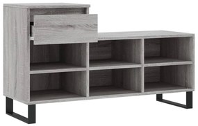 Sapateira 102x36x60 cm derivados de madeira cinzento sonoma