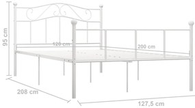 Estrutura de cama 120x200 cm metal branco